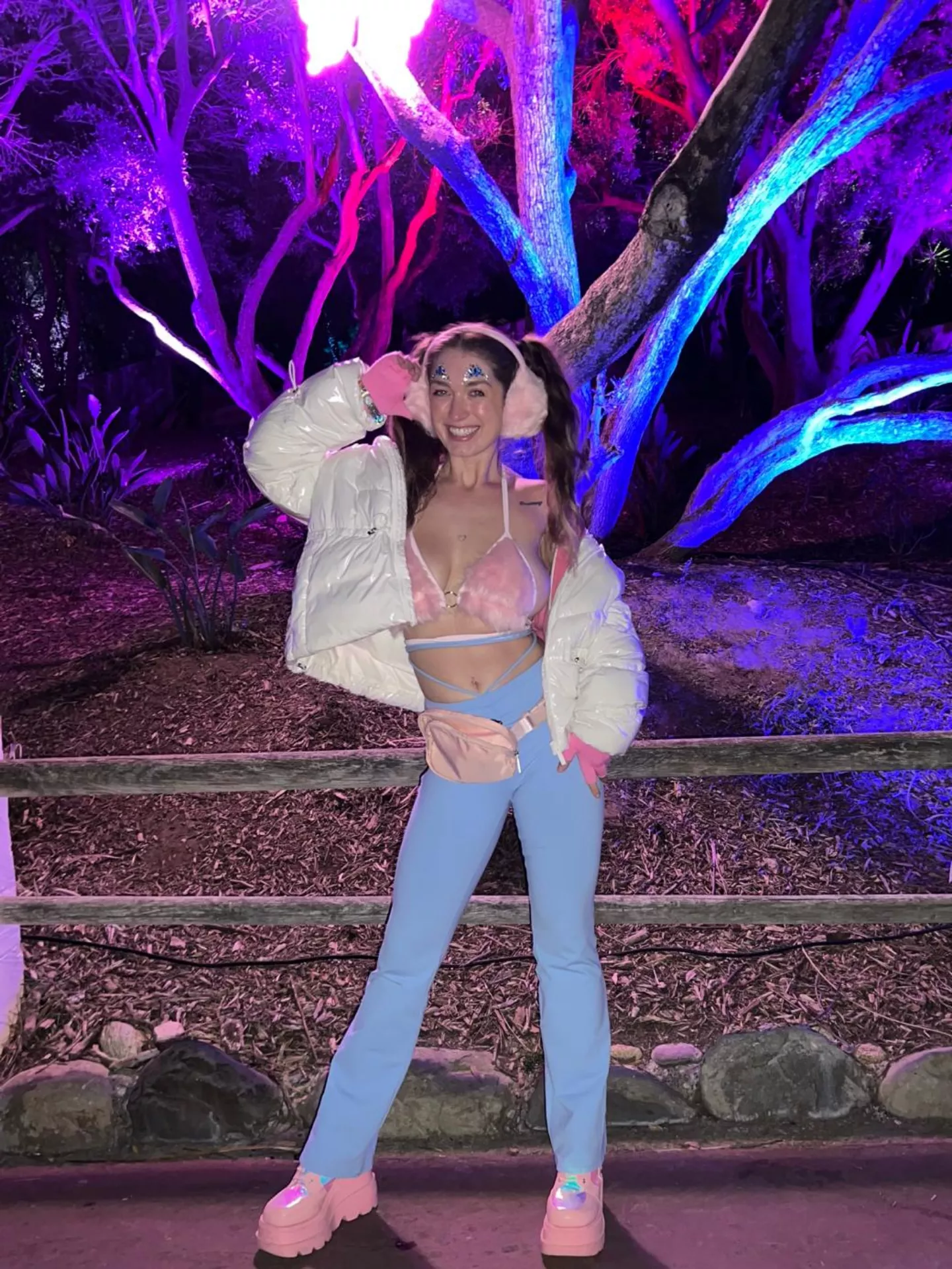 Hanging out with a pink butterfly at RASA Thrill City 6 Flags ;-)