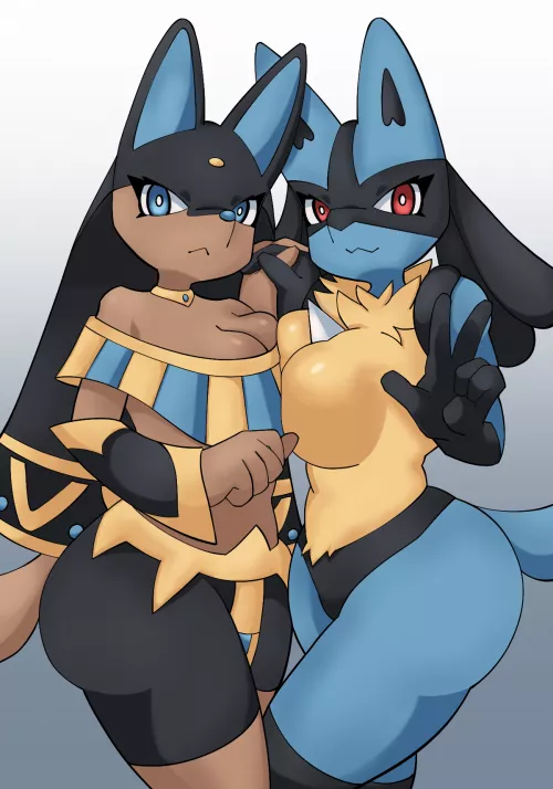 Lucario and Anubis [F] (mitsuinu20)
