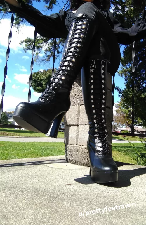 My knee high leather boots 