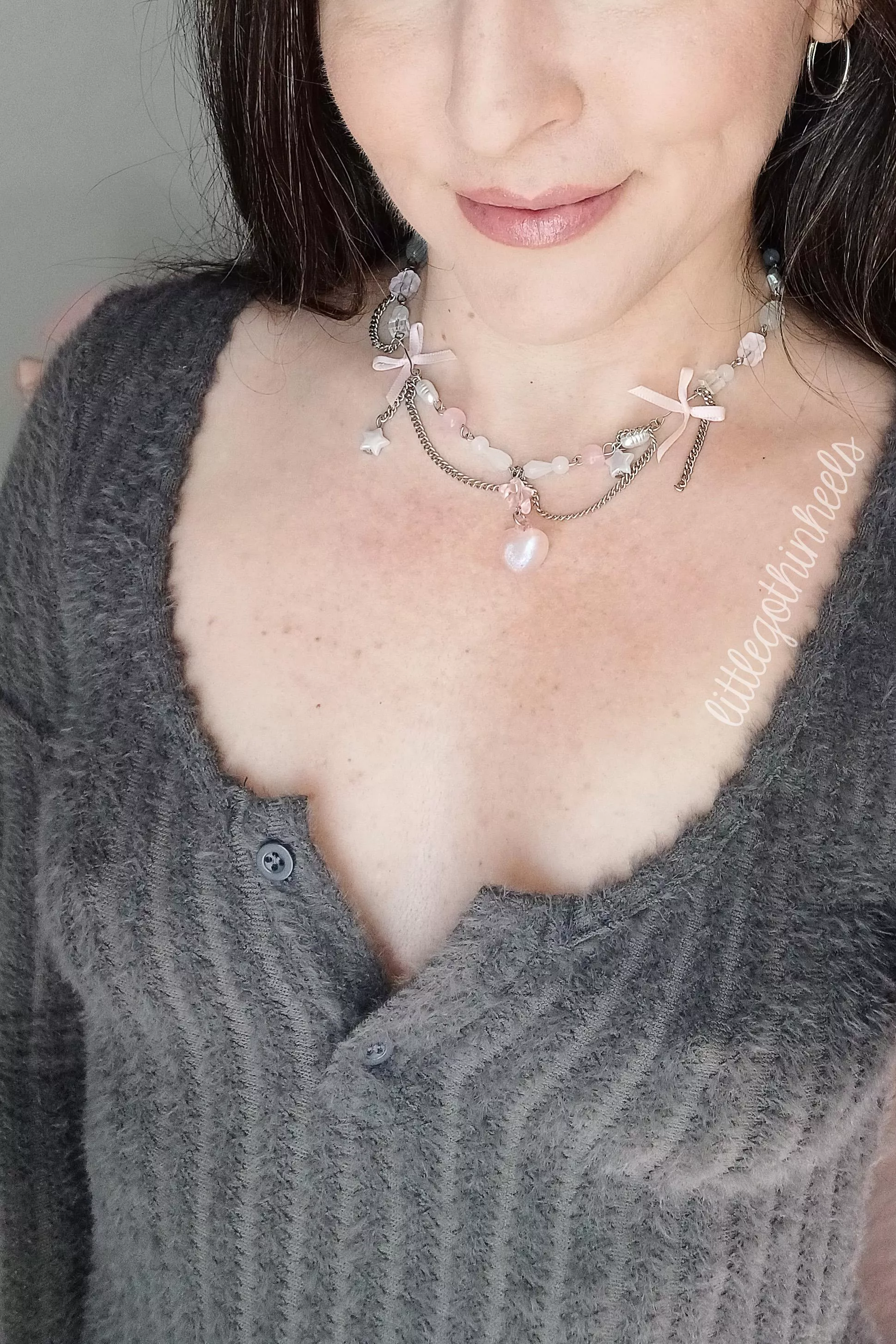 no bra under my sweater today