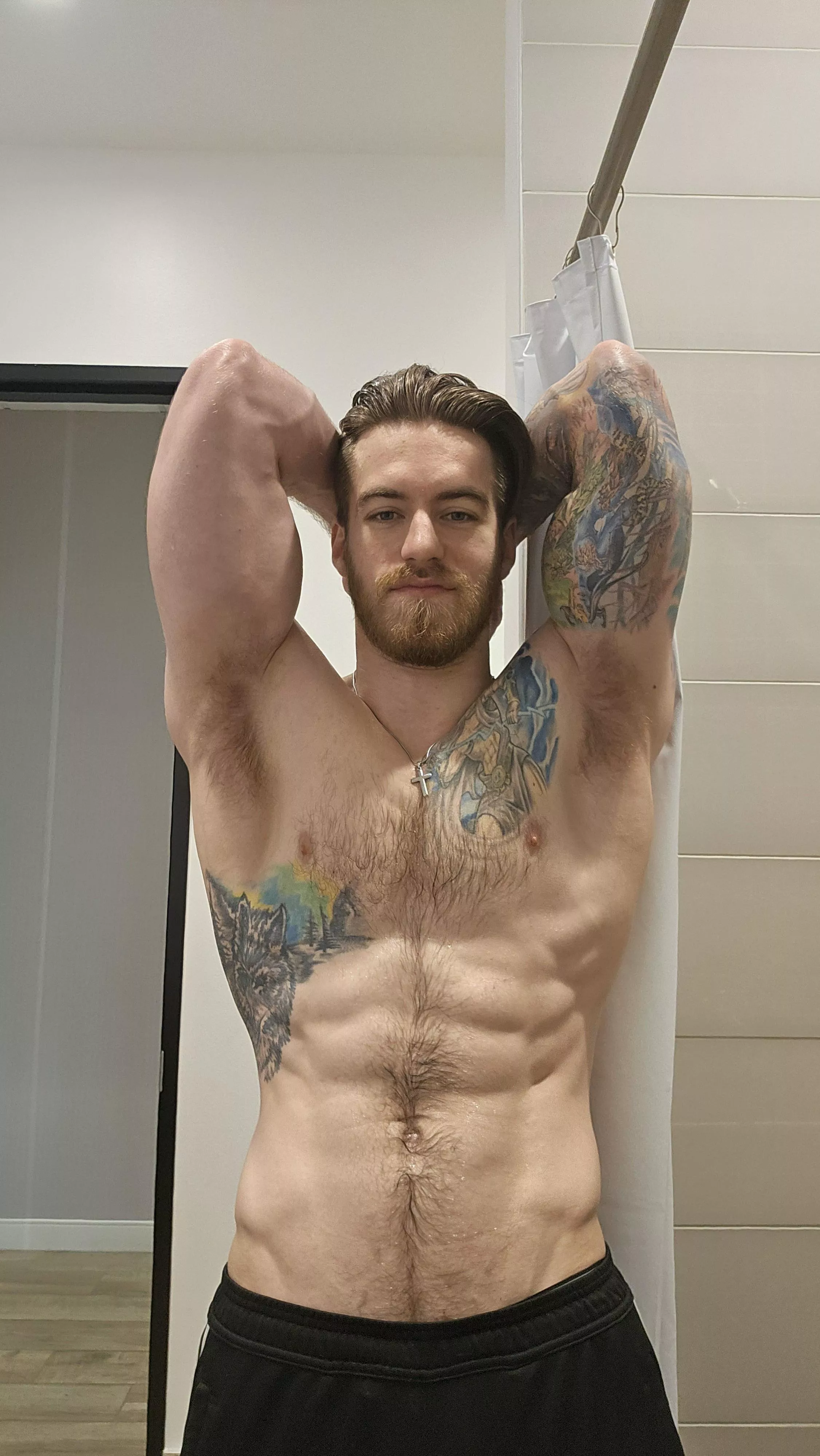 Sweaty workout today. Towel me off?