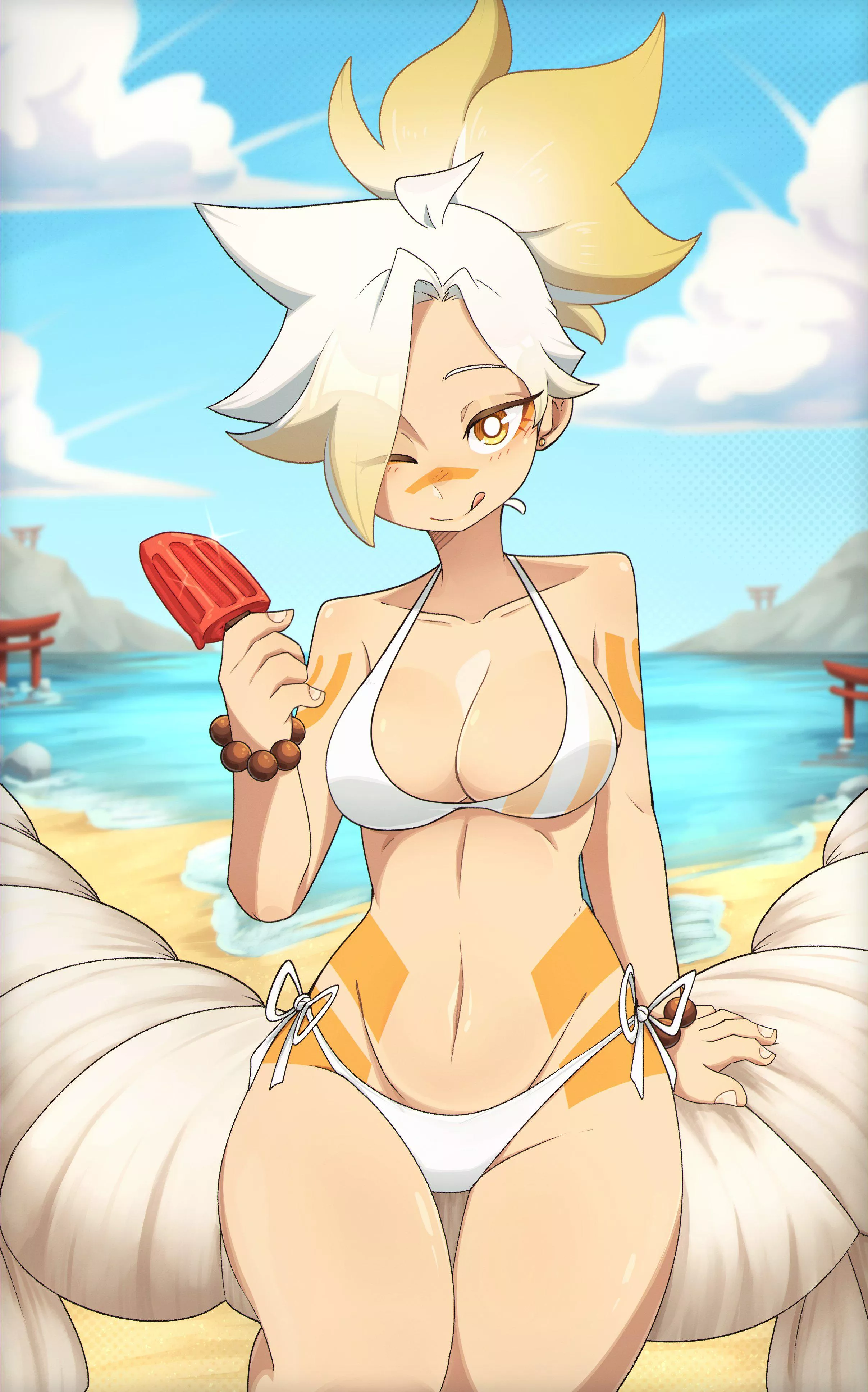An original character in a bikini