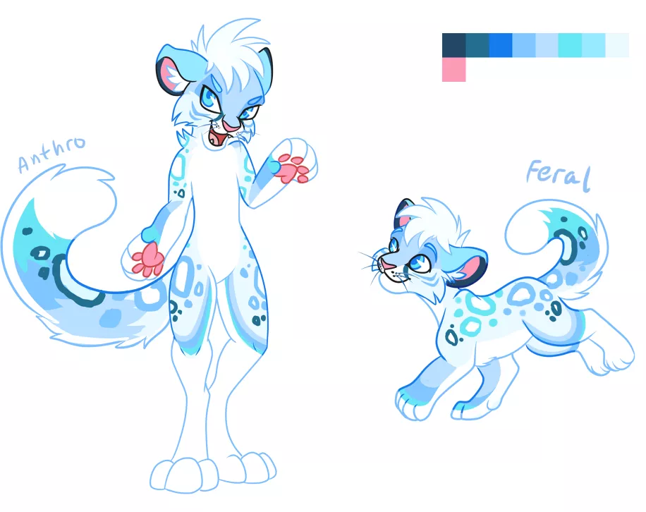 Blue Leopard Boi 💙 - Adoptable (Art & Design by Me!)