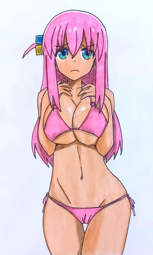 Bocchi in her swimsuit [Bocchi the Rock!]