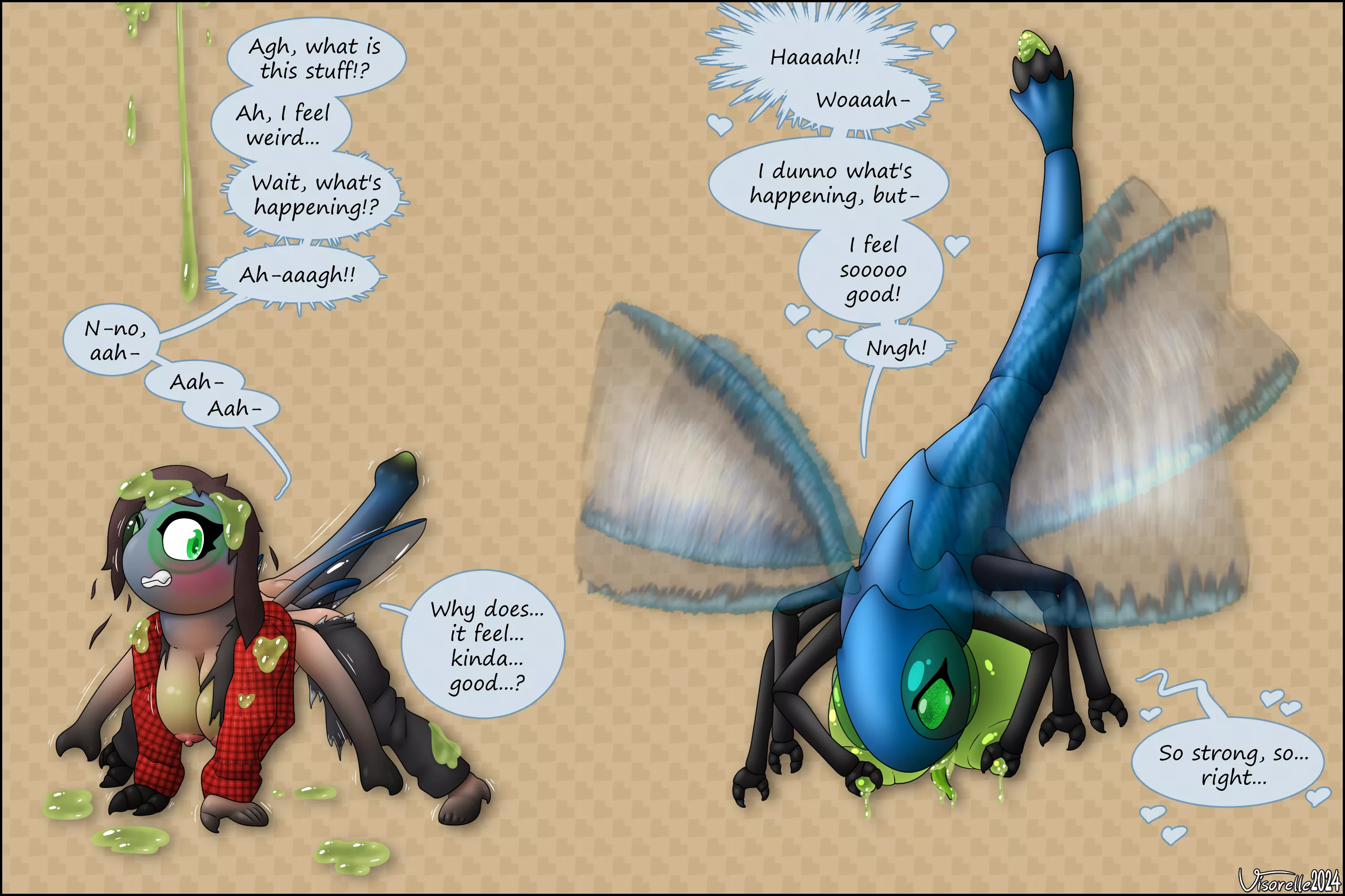 Dragonfly Infusion (Unwilling; F Human -> Feral Dragonfly Monster) [Comm]