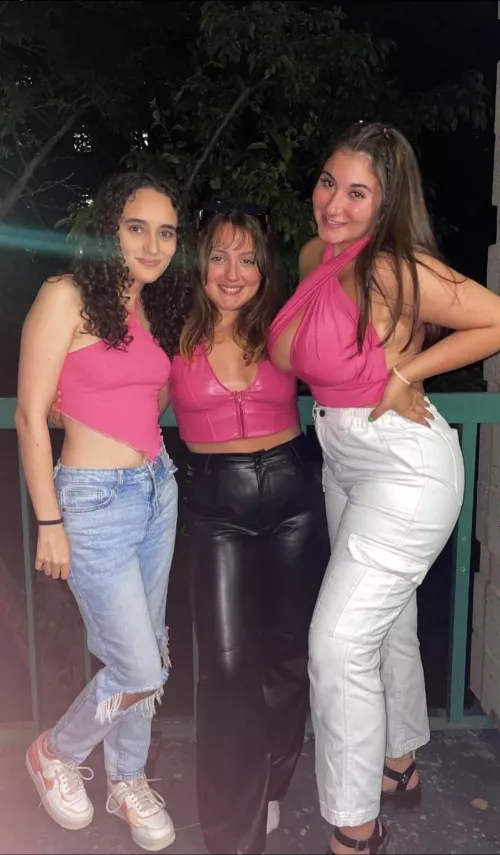 Nice if her to lean over so they aren't shooved in shorty's face