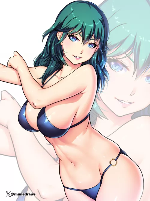 Byleth in a tiny bikini