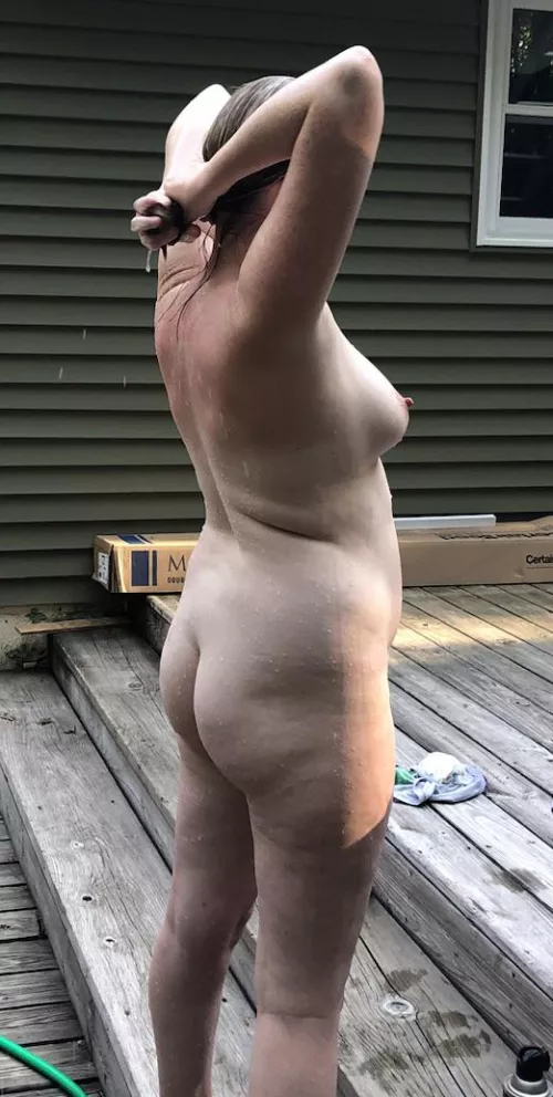 Can’t wait for hubby to open the outdoor shower!