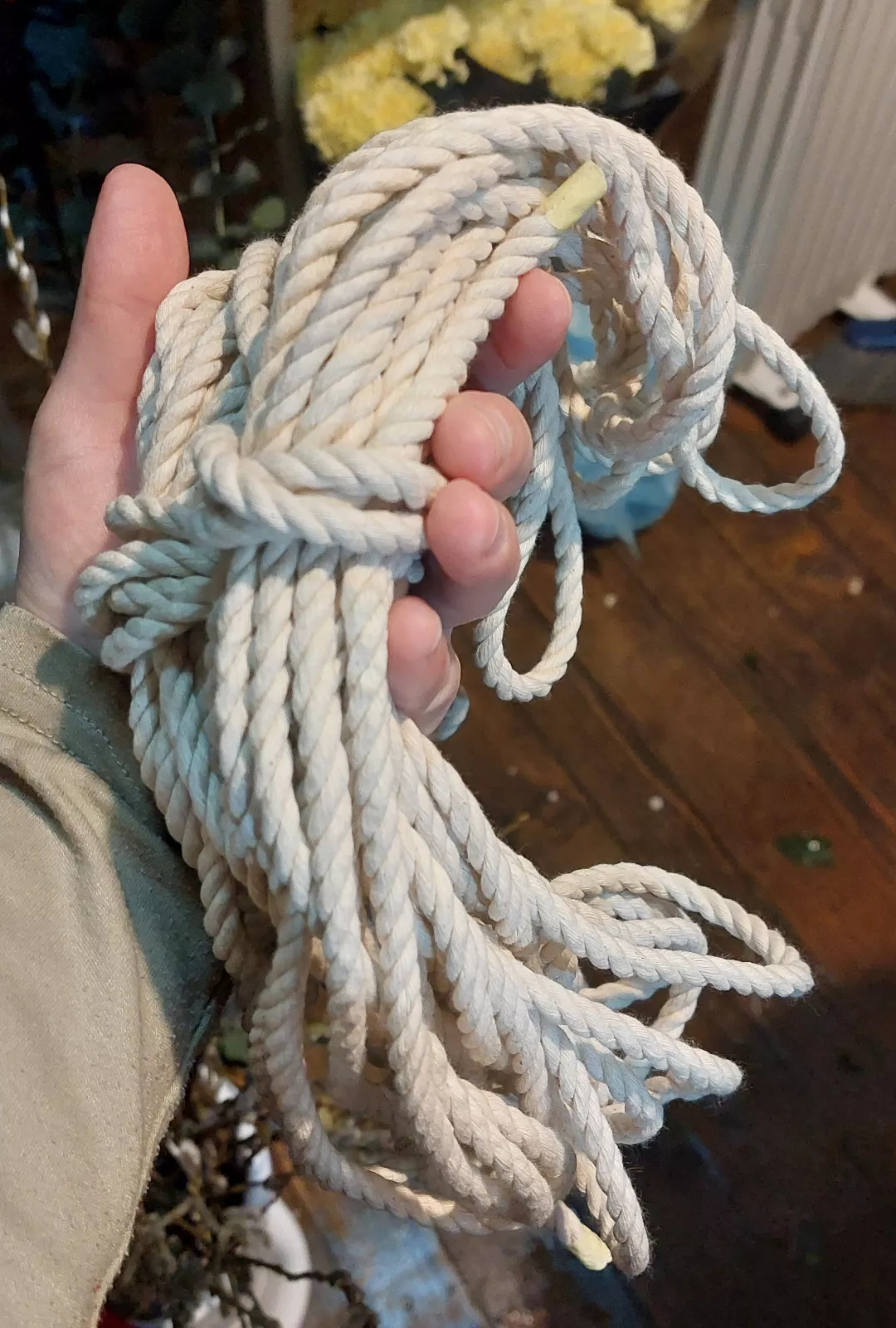 How do I condition cotton rope?