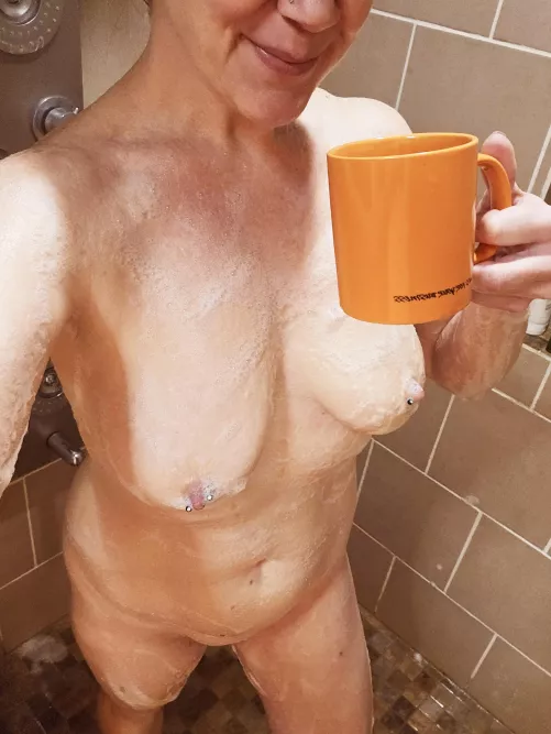 I only grind a specific bean in the shower. . 