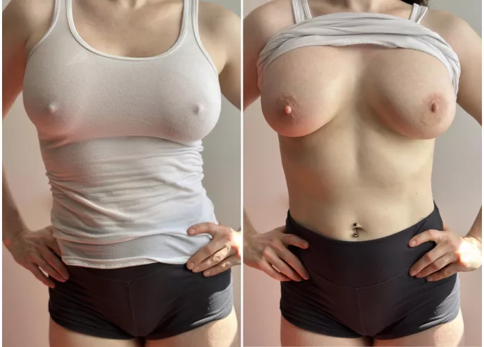 I think my sweaty tits look better exposed 