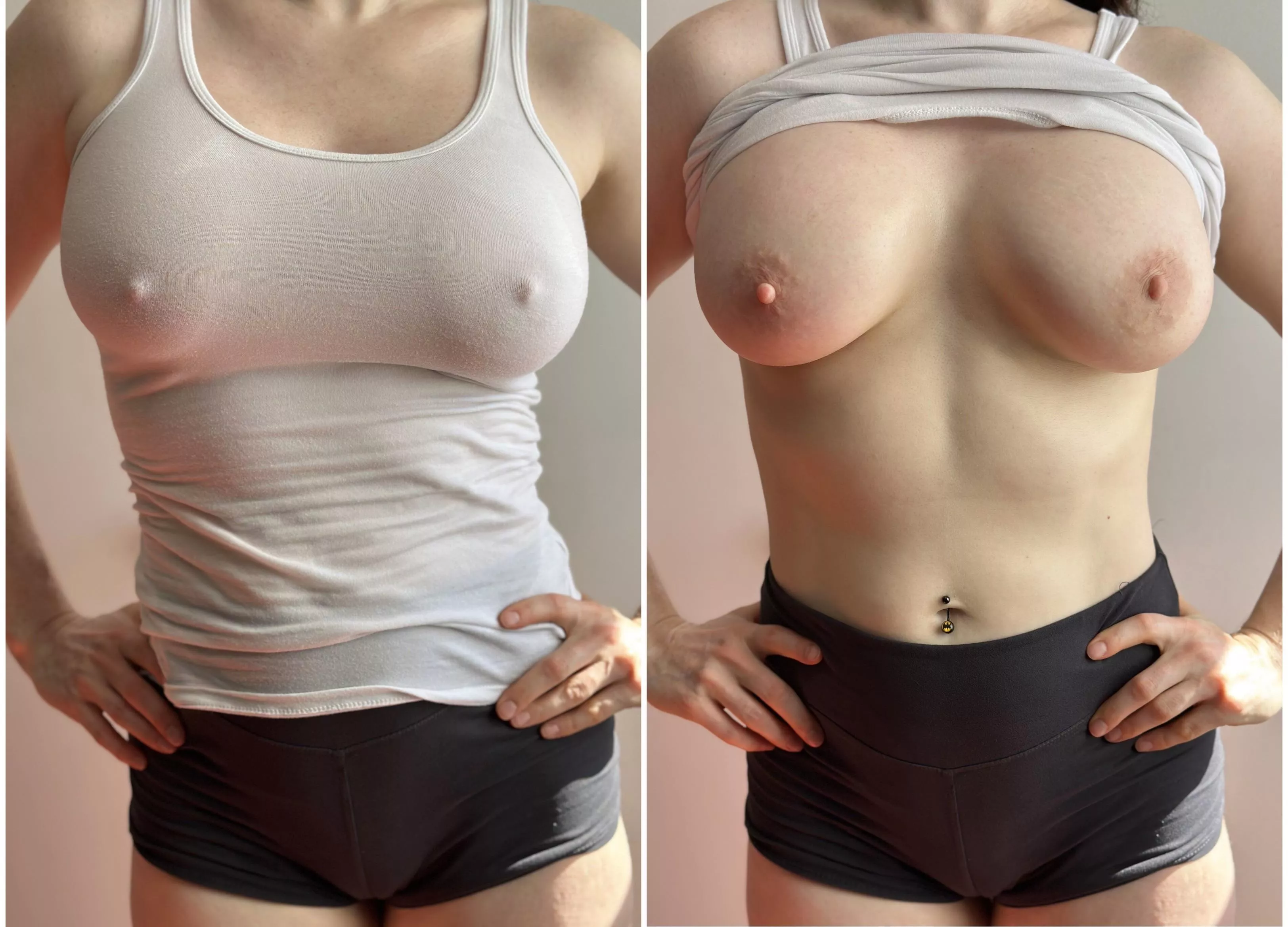 I think my sweaty tits look better exposed 