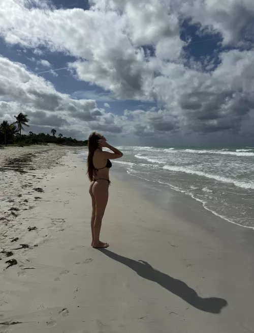 Lots of beautiful beach view and very little bikini