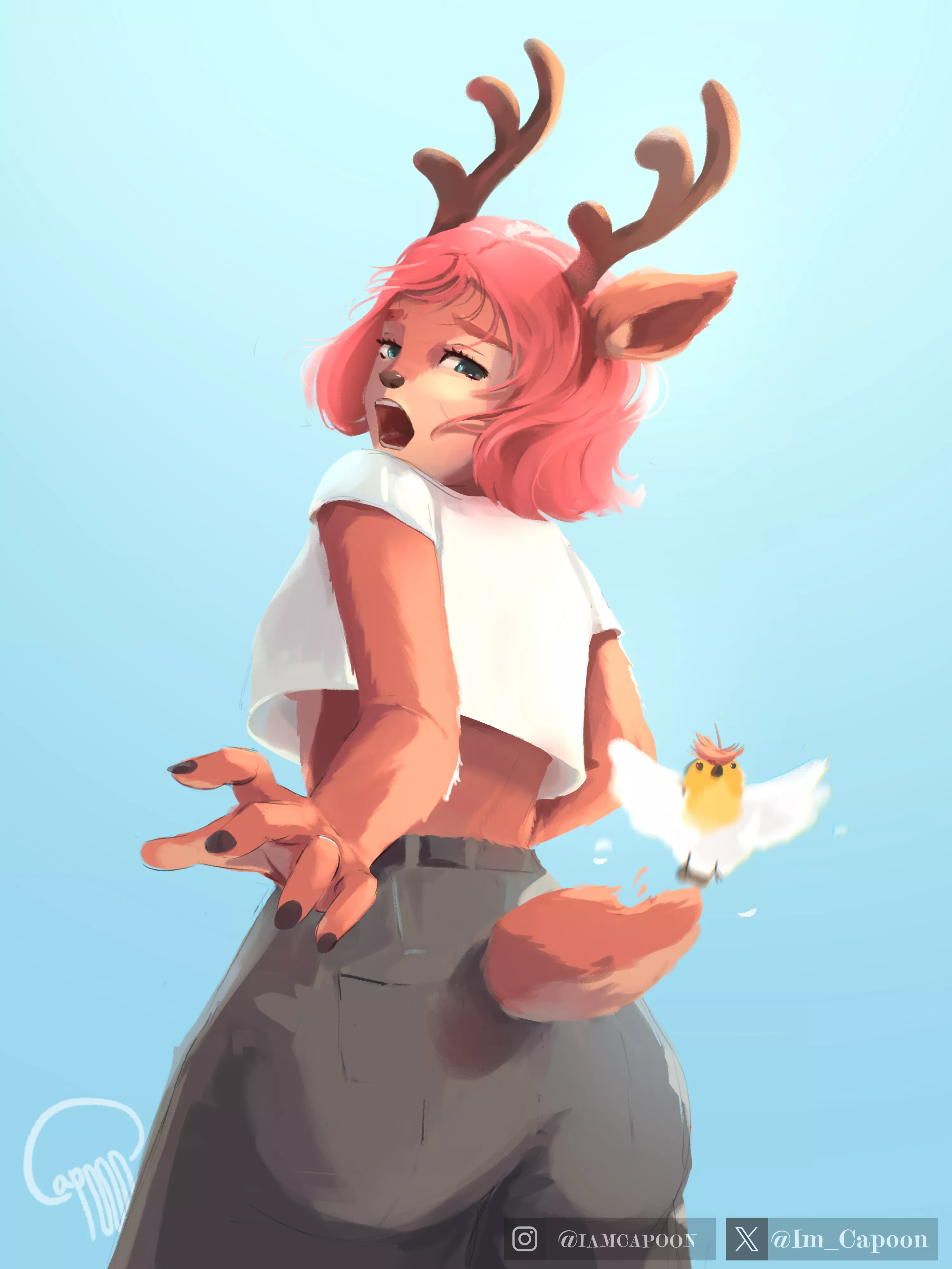 [Q] Beware of the bird nesting -art by me-