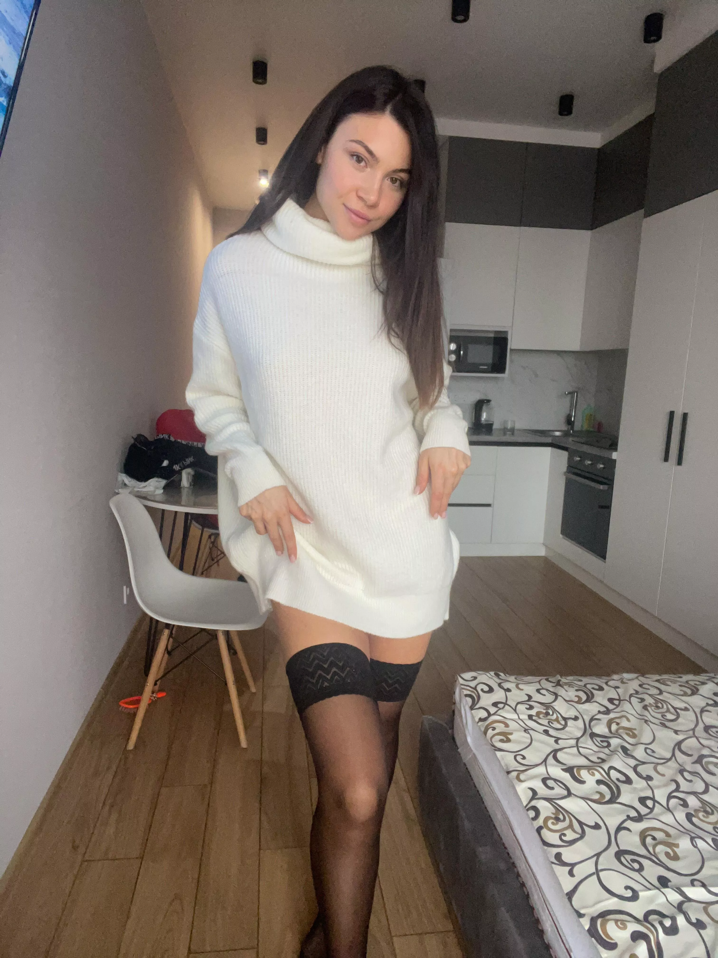 You think your hands are gonna find something to do under my sweater?