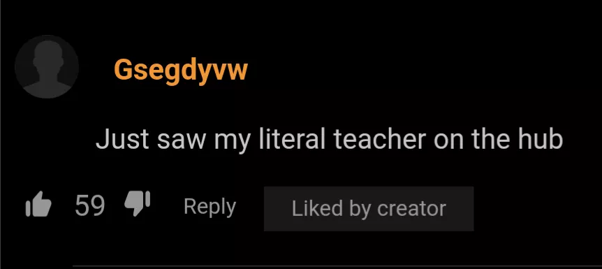 Bro thinks he saw his teacher on the hub