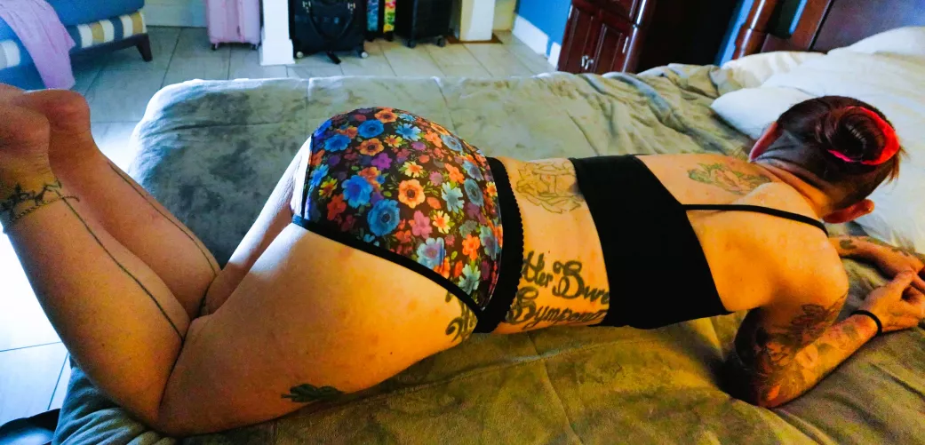 flowery satin butt