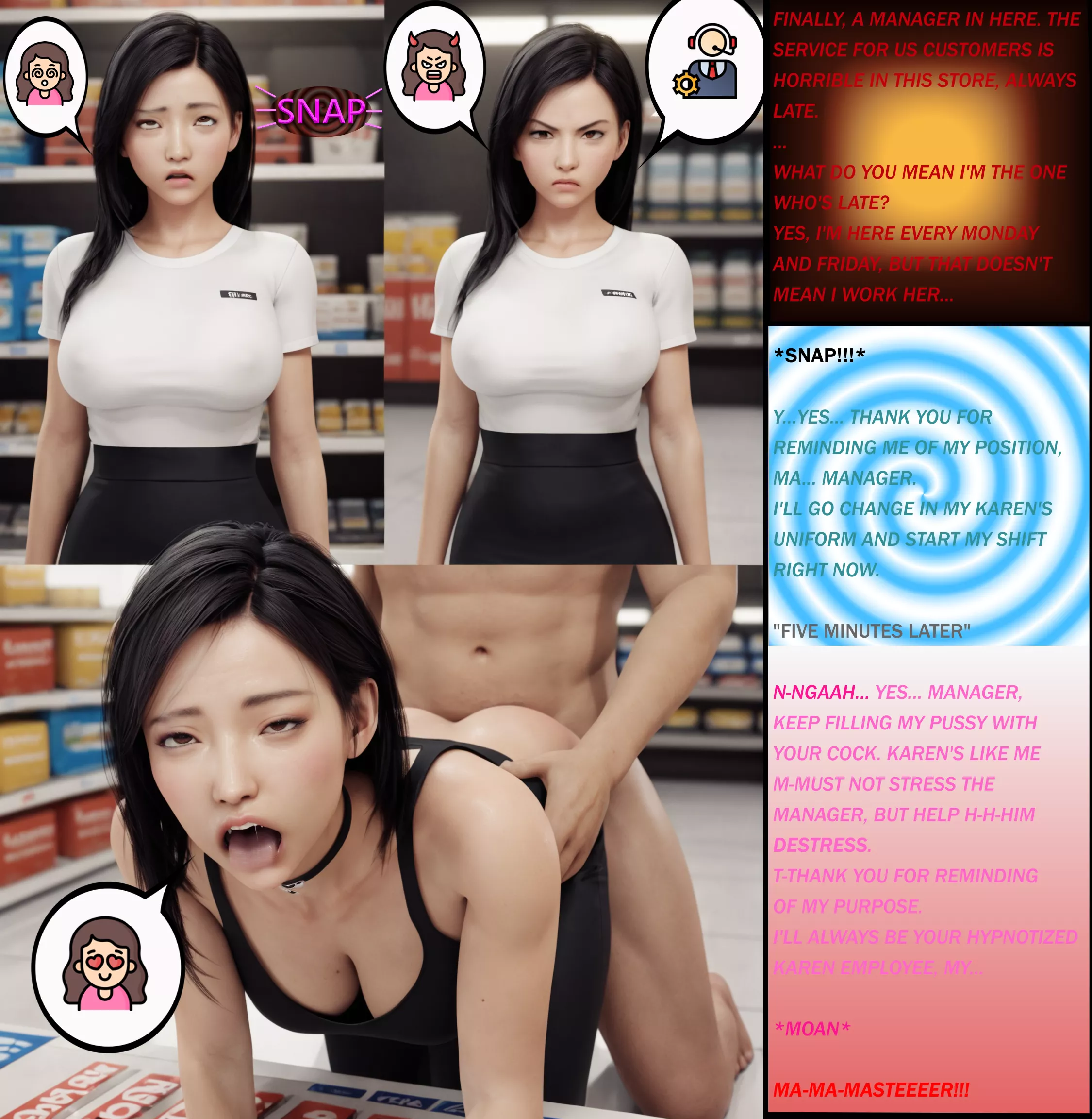 From Manager to Master the step is very small [MIND CONTROL] [KAREN] [BEFORE\AFTER] [FEMSUB\MALEDOM] [3D RENDER] [AI ART: STABLE DIFFUSION] [IMG SOURCE: Rule of Thetra]