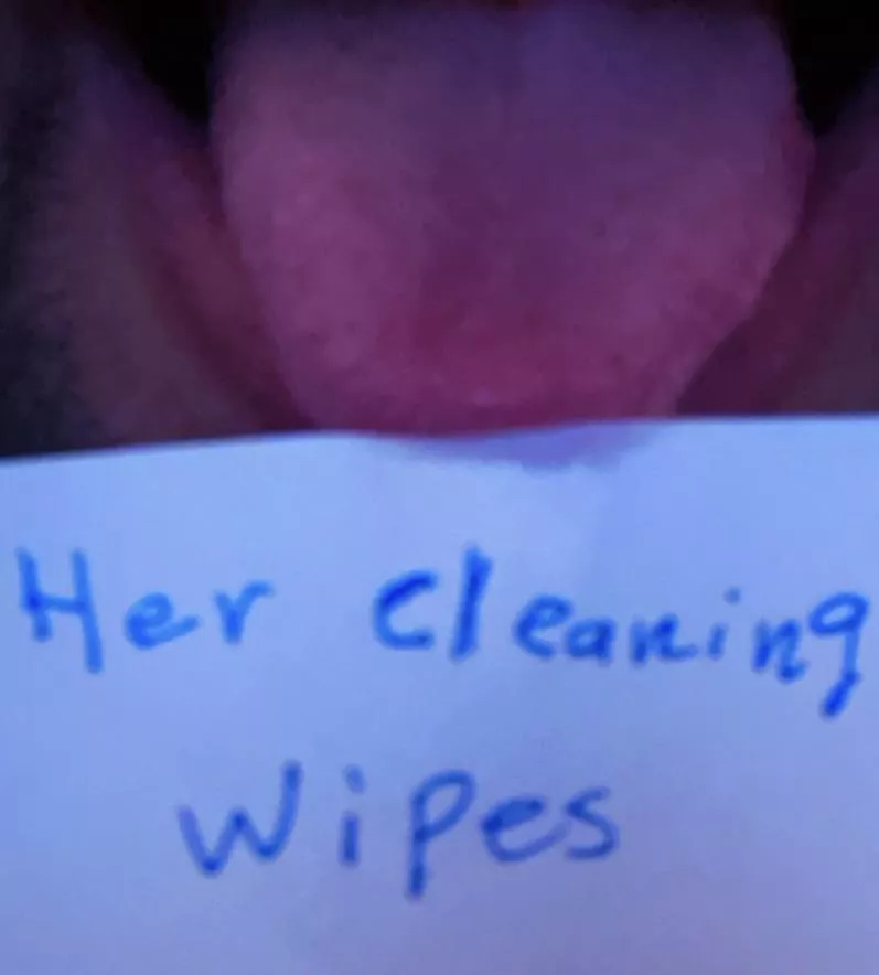Her Cleaning Wipe!!