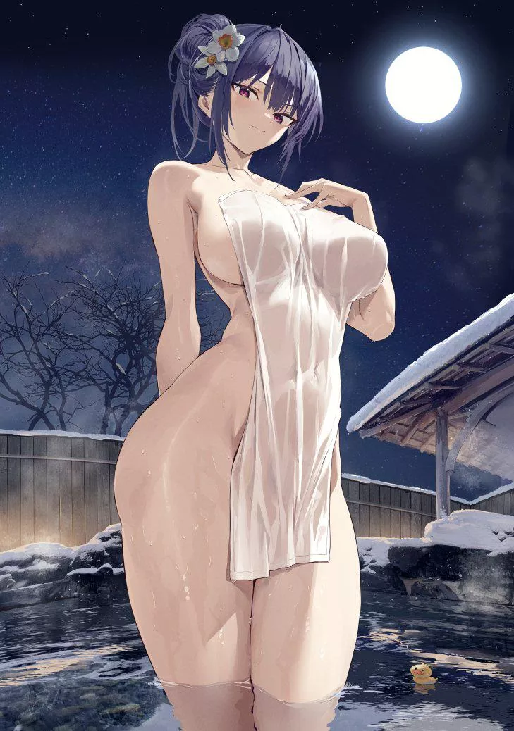 Nighttime Onsen