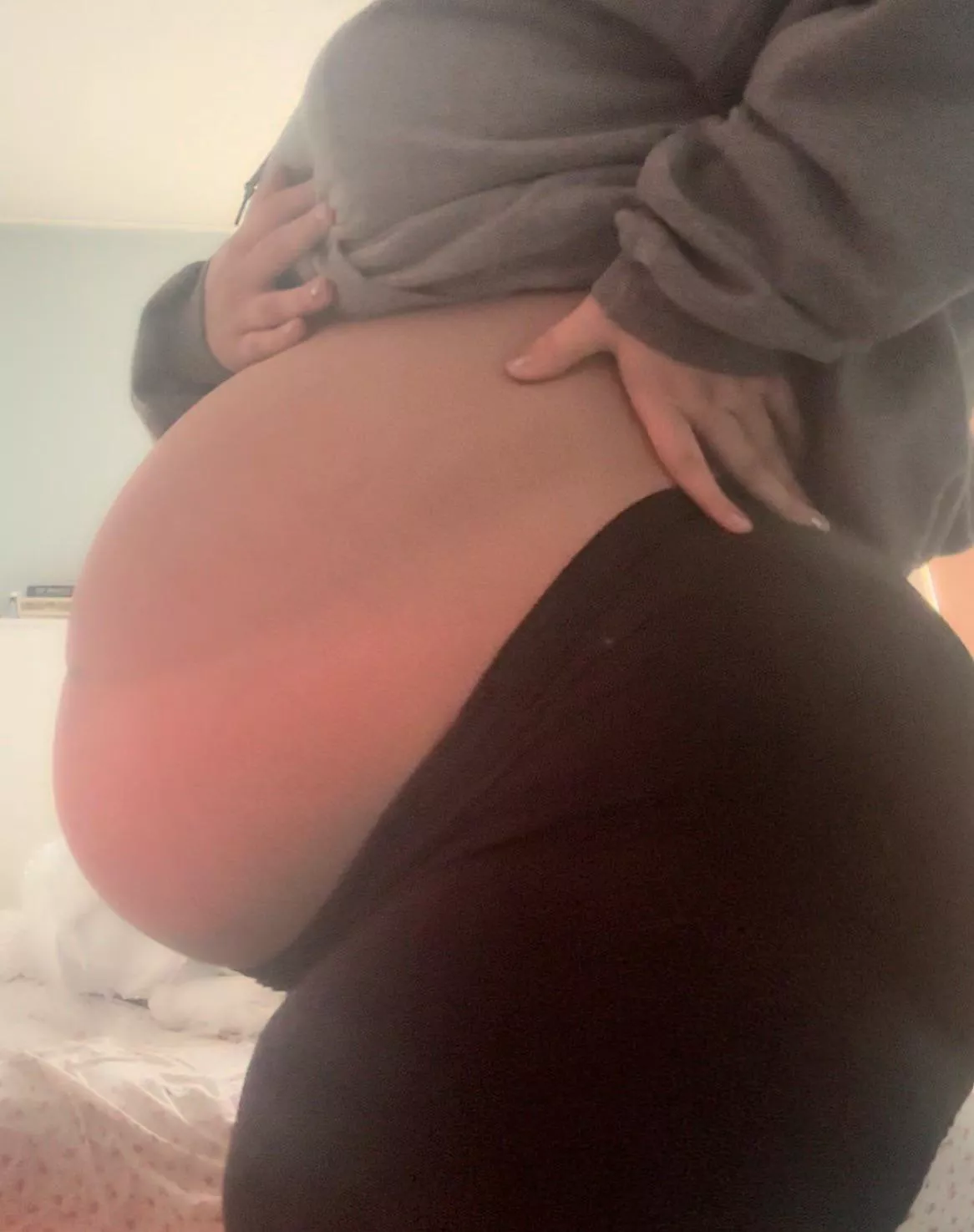 painfully stuffed belly