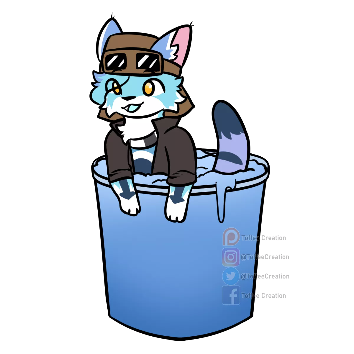 Chilling in a big o cup of Slushie (Commissions Open)