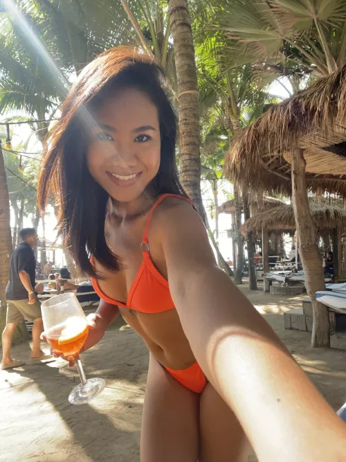 having fun at the beach