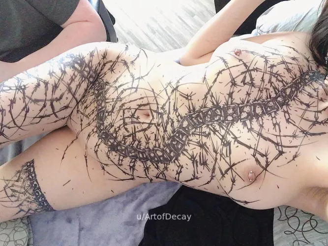 Huge centipede, about 6 hours of drawing