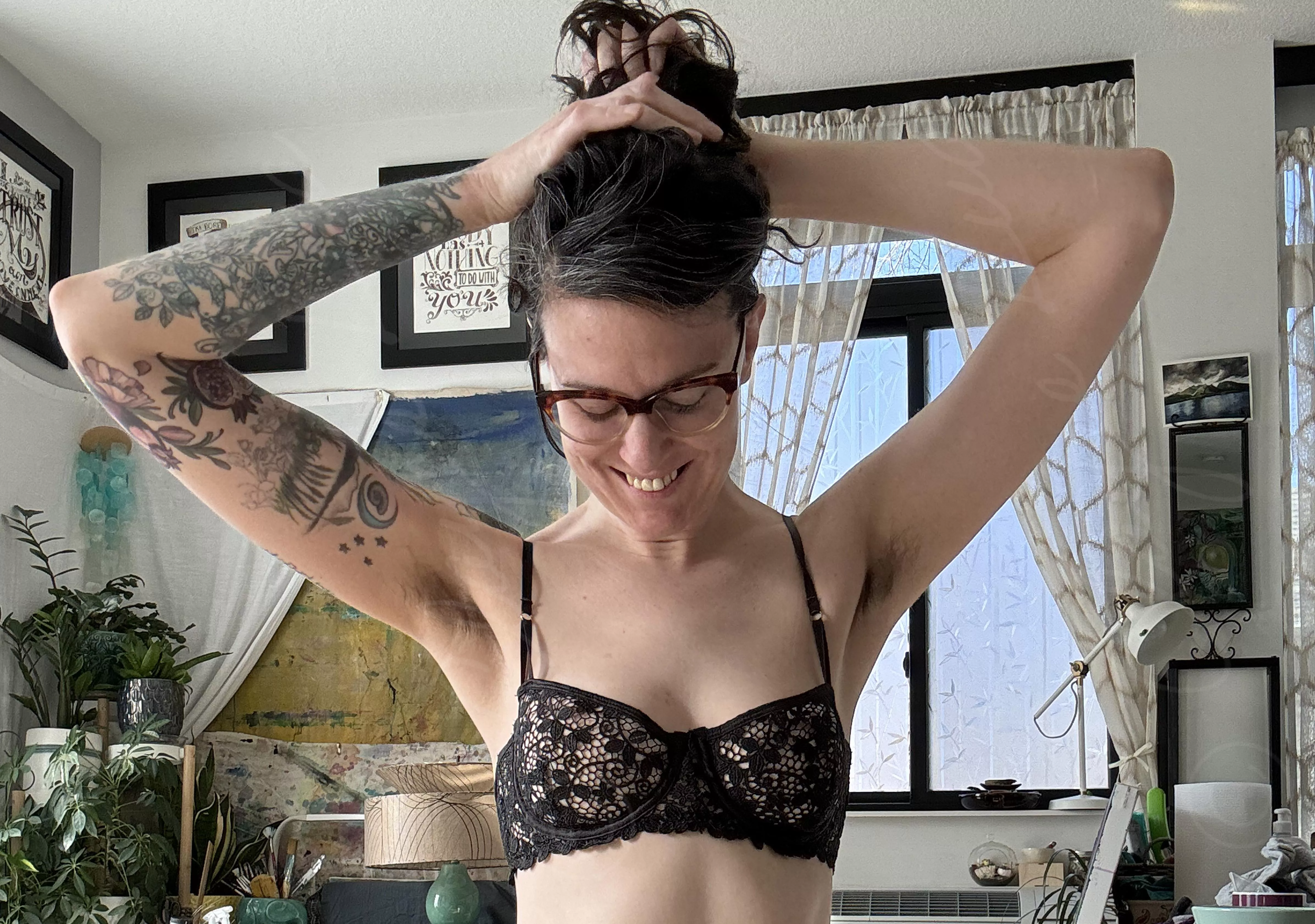 Just pulling my hair back... ;)