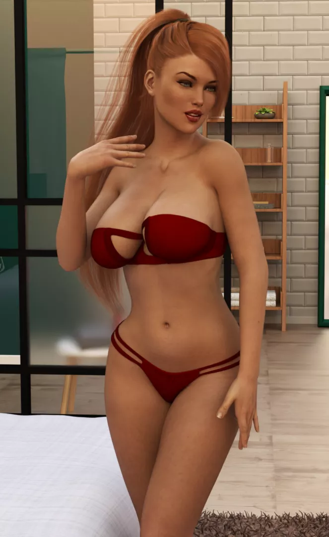 Peeping on Auntie while she's Undressing [Sinful Delicacies] (Eliza)