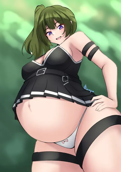 Pregnant Ubel is staring down at you (Frieren) [@tomayo_]