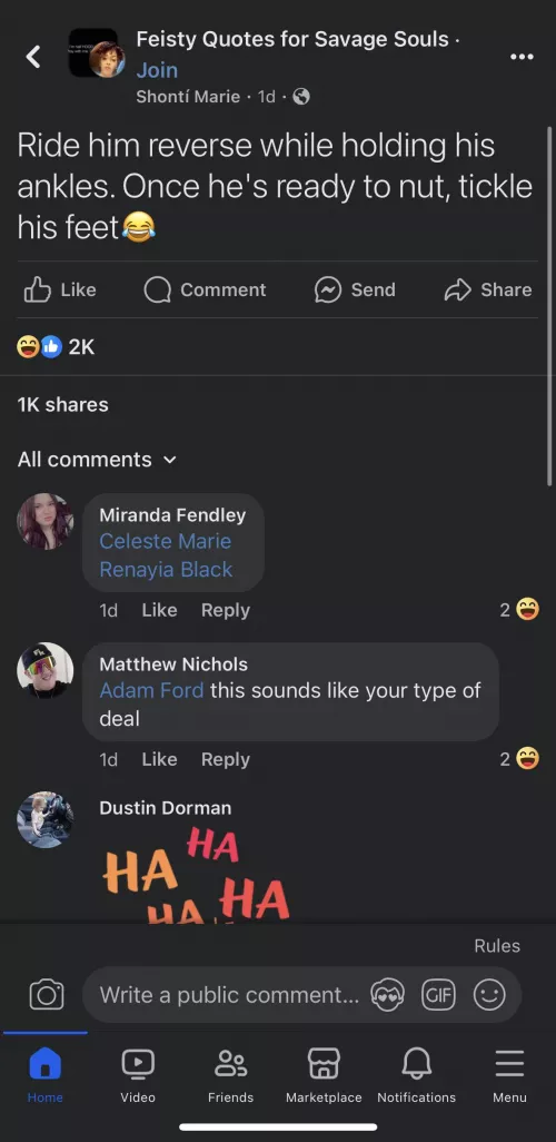 Tickling posts/meme’s in the wild 😂