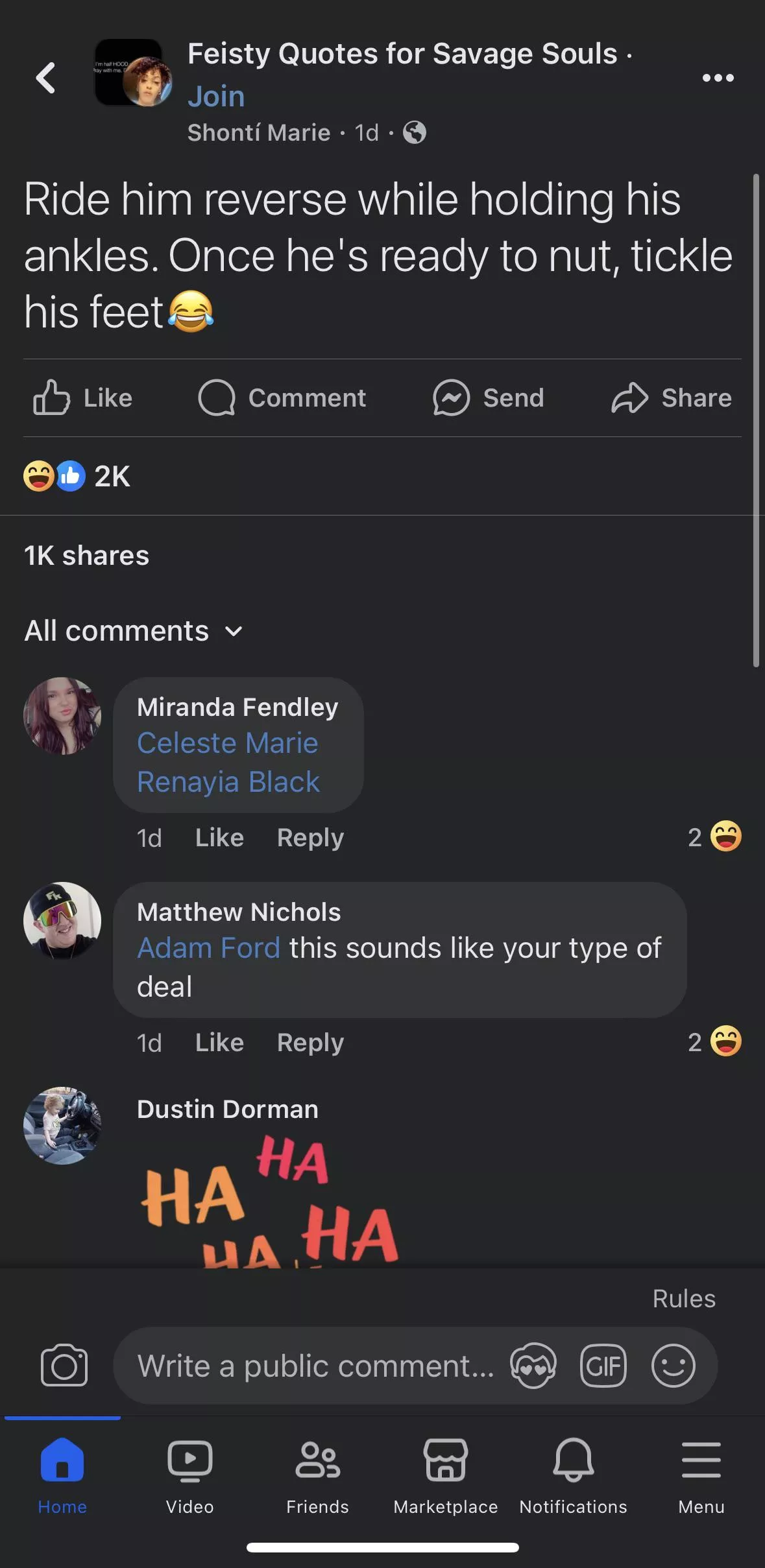 Tickling posts/meme’s in the wild 😂