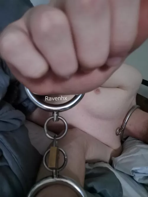 The best way to spend the night, ankle cuffs and cage was included as well of course! 