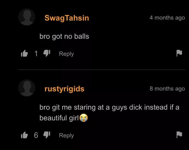 “im not gay i swear”