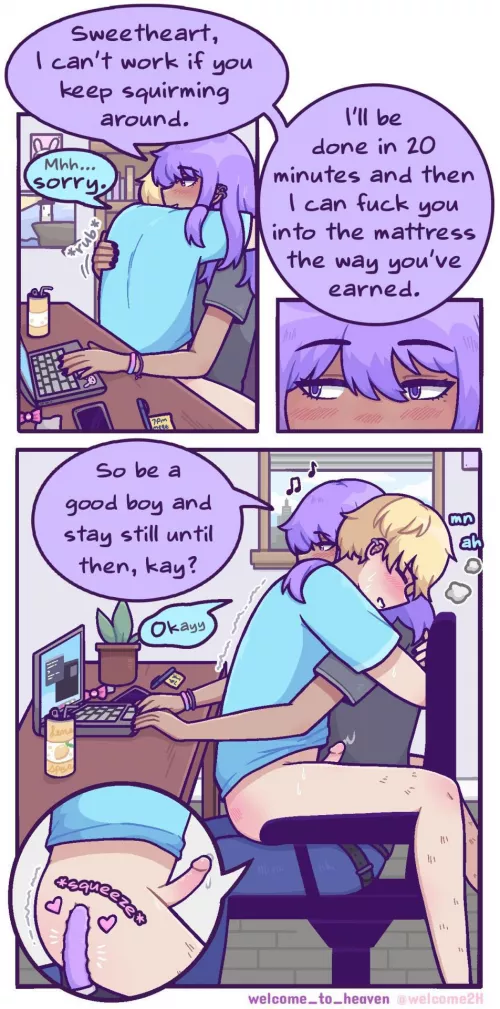 Making him wait until she’s ready 