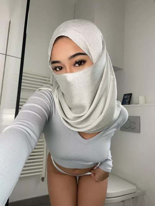 This asian babe loves white colored stuffs