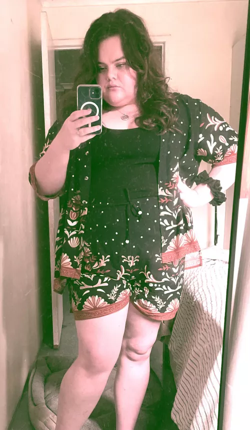 Try on pic. How’s my new outfit? ☺️