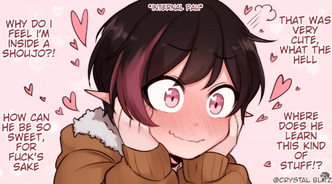 When your cute sub does/says something so adorable and you can't stand it. (I'm going to devour him)