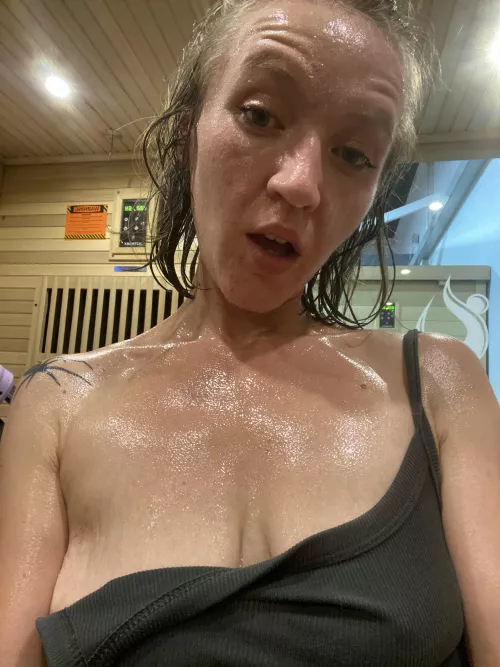 Always dripping after my sauna cycle class