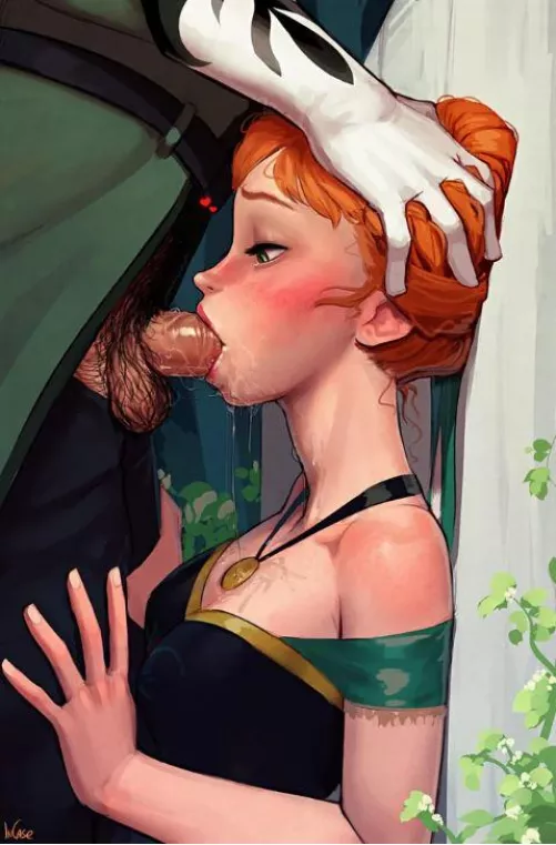 Anna giving a blowjob [Frozen] (incase)