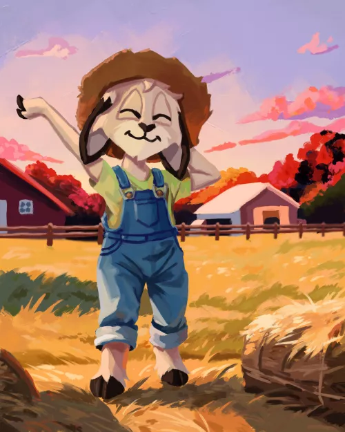 Goat stretching (Art by me, @DerMacher6 on X)