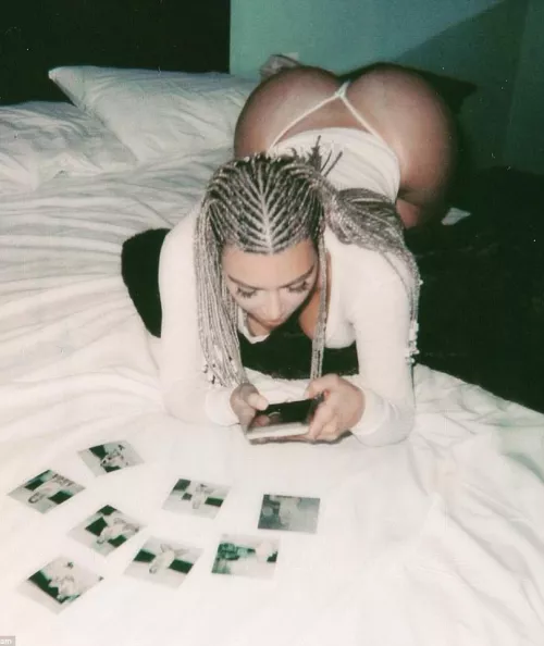 Imagine you see Kim in bed like this