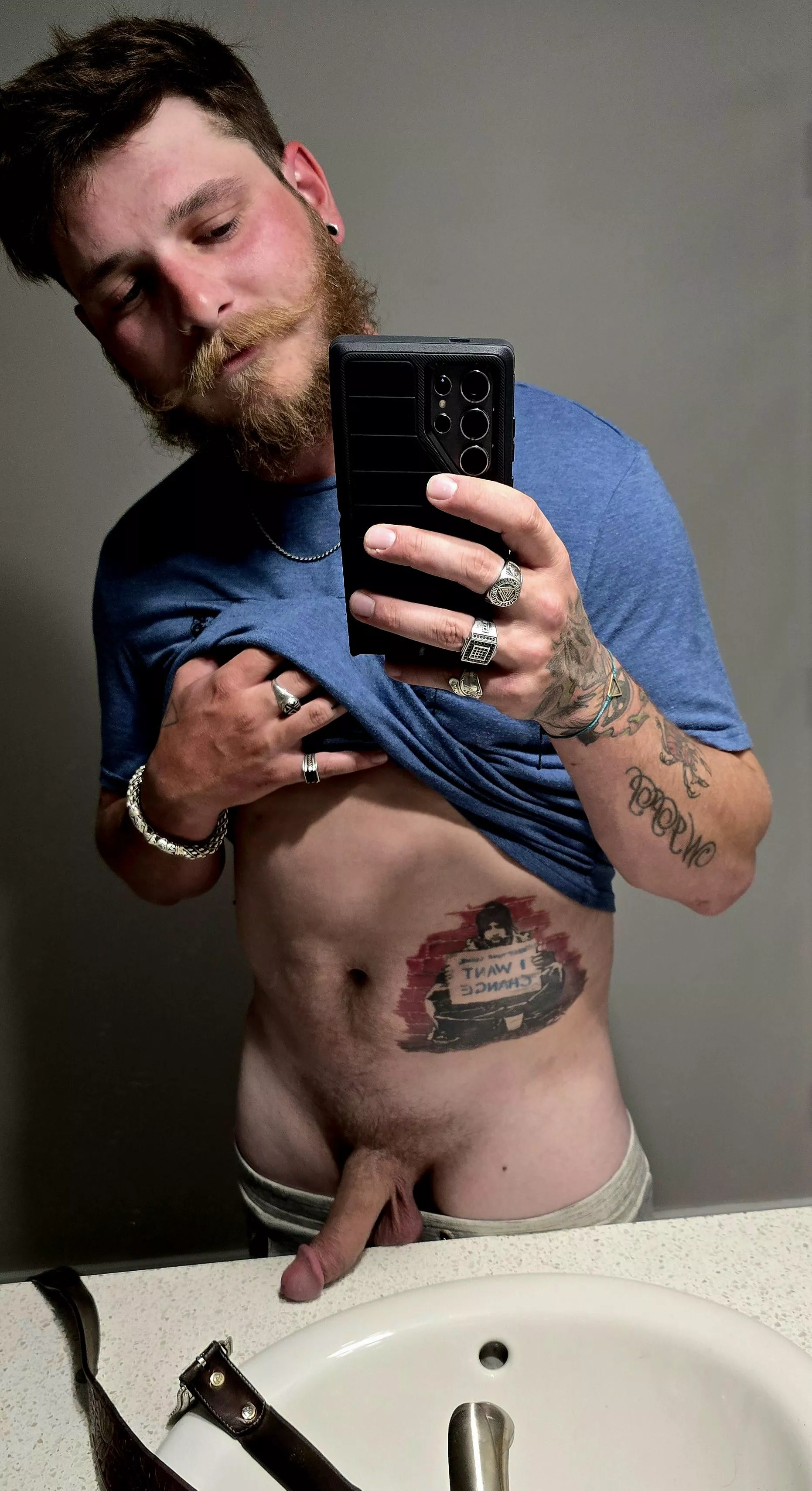 Let me bend you over this counter and use this belt on you 