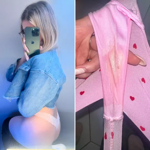 My six-hour flight wet thong ✈️❤️