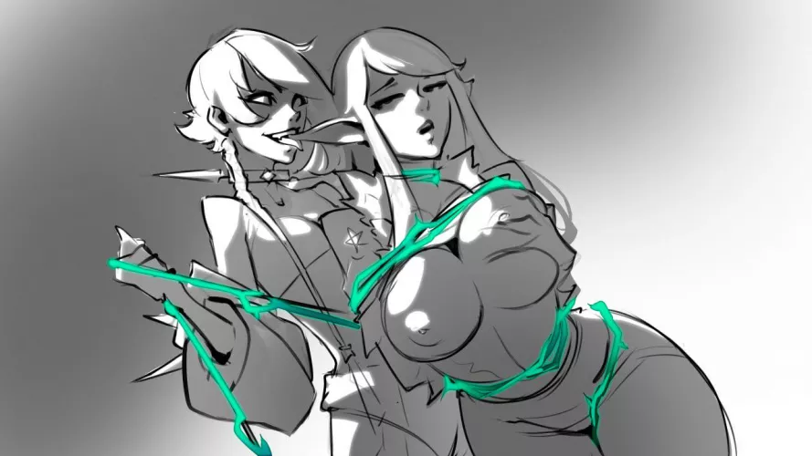 sketch of captured elven for my game [The Veil Chronicles: Nix University]