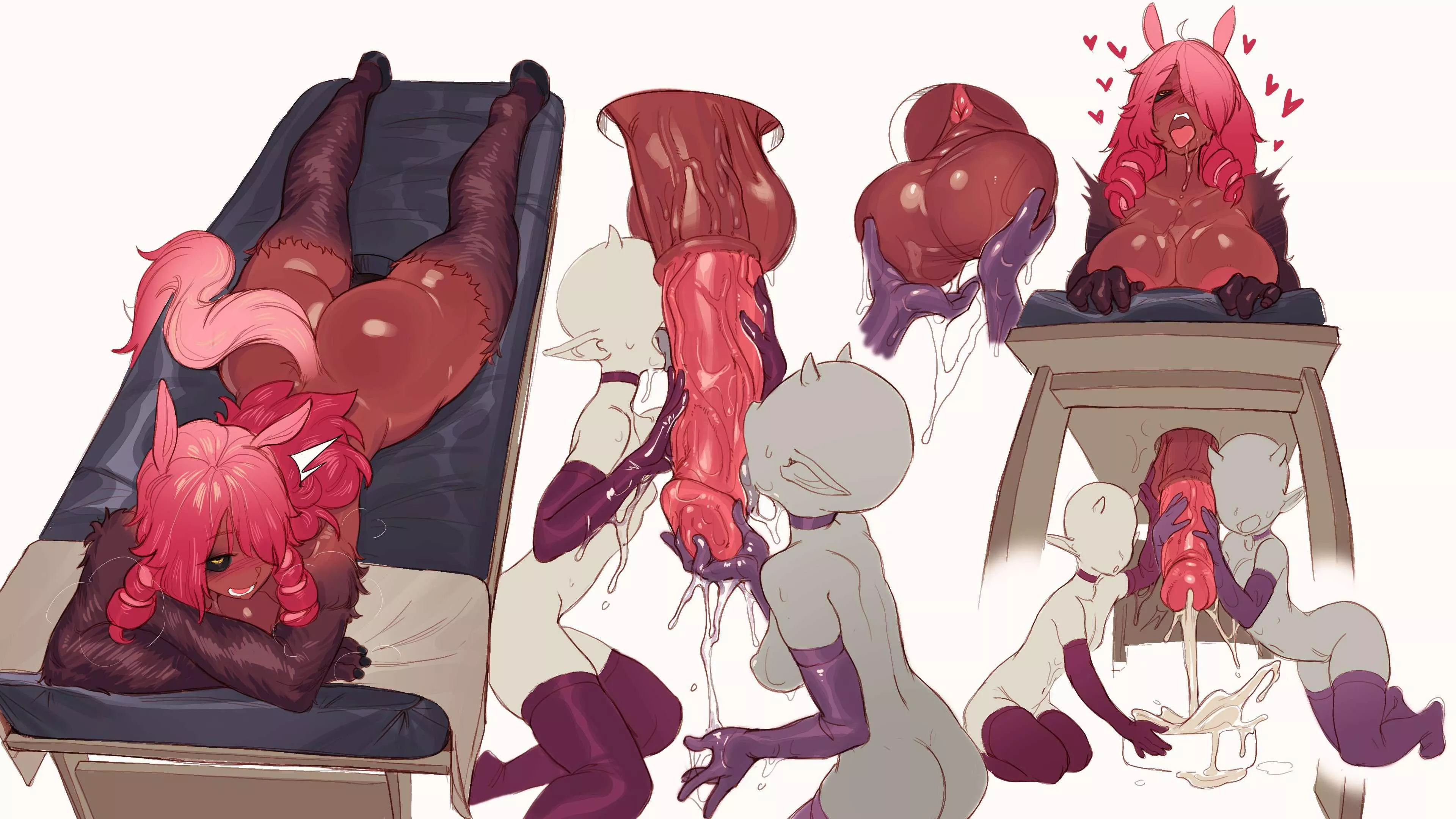 Every horsecock futa girl needs her cock cleaned once in a while. (TheTenk)