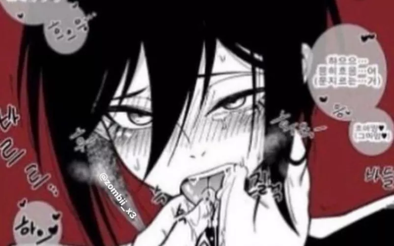 Lf Mono Source: Korean, tongue, finger, black hair, ahegao, breathing heavy