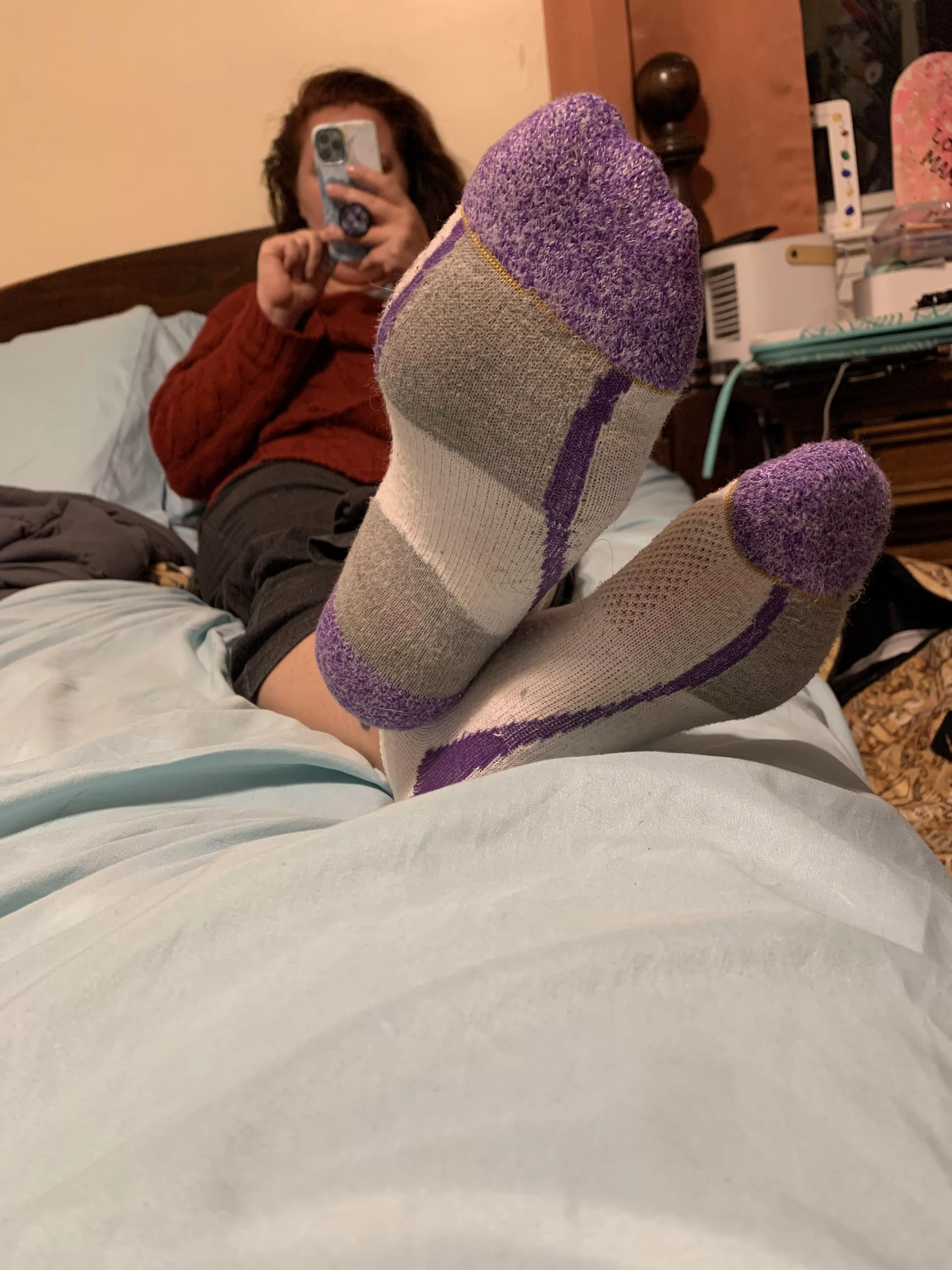 [Selling] My purple gym socks would look so good in your mouth 😉💕