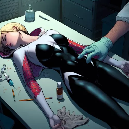 Spider Gwen unconcious